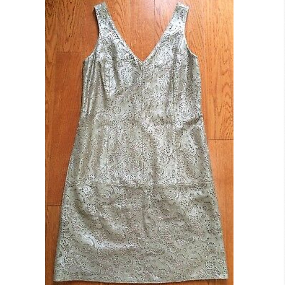 DVF Karolina Leather Dress Rare Sz 6